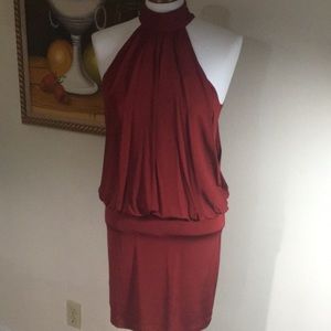 Deep red dress